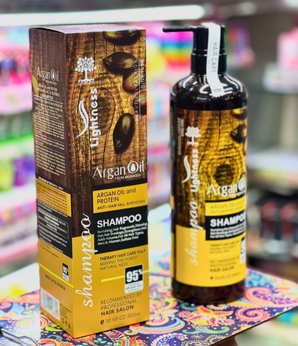 شامپو آرگان حاوی ۹۵ درصد روغن آرگان مراکشی اصلی لایتنس برزیلی