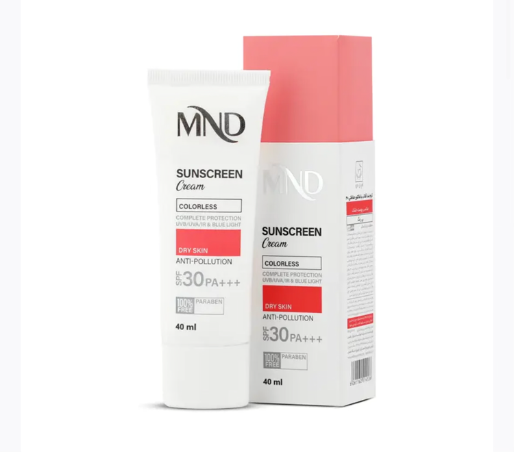 کرم ضد آفتاب با فاکتور حفاظتی 30 (SPF 30) ام ان دی مناسب پوست خشک حجم 40 میلی لیتر